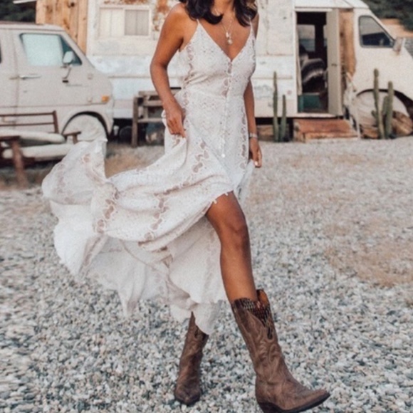 Boho Snakeskin Print v neck button up cami Maxi Dress - Picture 2 of 4